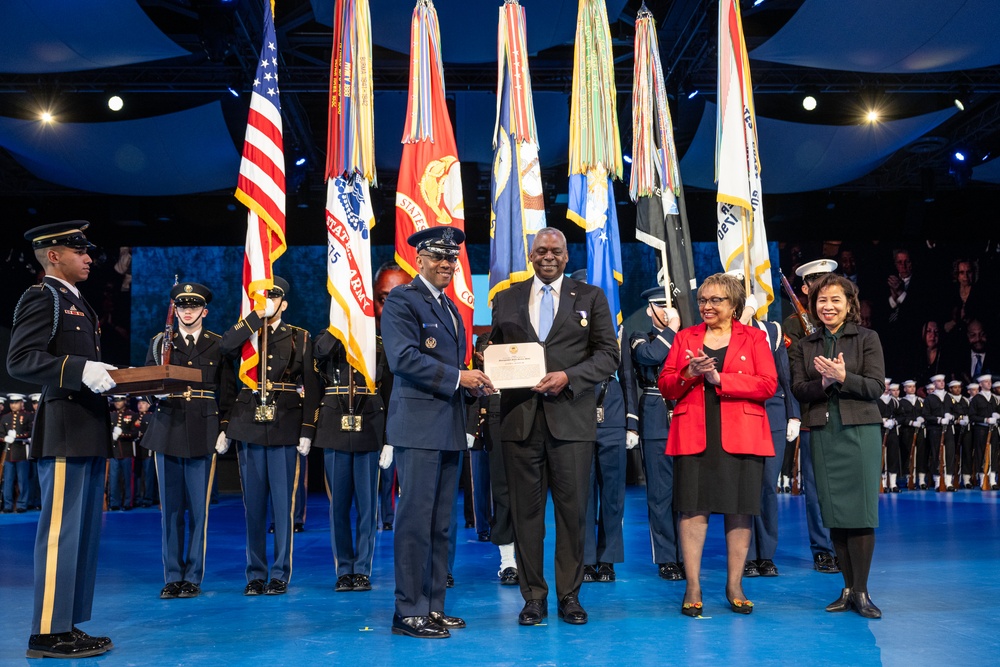 Chairman of the Joint Chiefs of Staff Hosts Armed Forces Farewell Tribute Honoring Secretary of Defense Austin