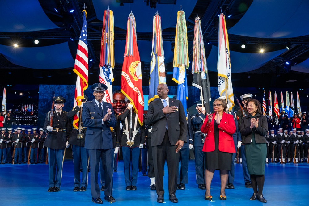 Chairman of the Joint Chiefs of Staff Hosts Armed Forces Farewell Tribute Honoring Secretary of Defense Austin