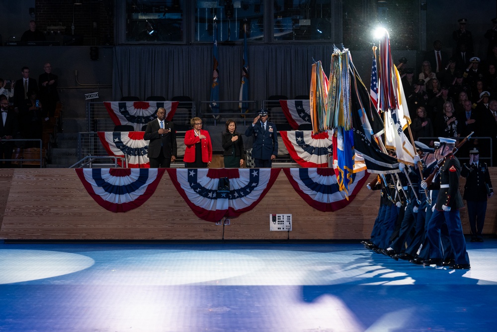 Chairman of the Joint Chiefs of Staff Hosts Armed Forces Farewell Tribute Honoring Secretary of Defense Austin