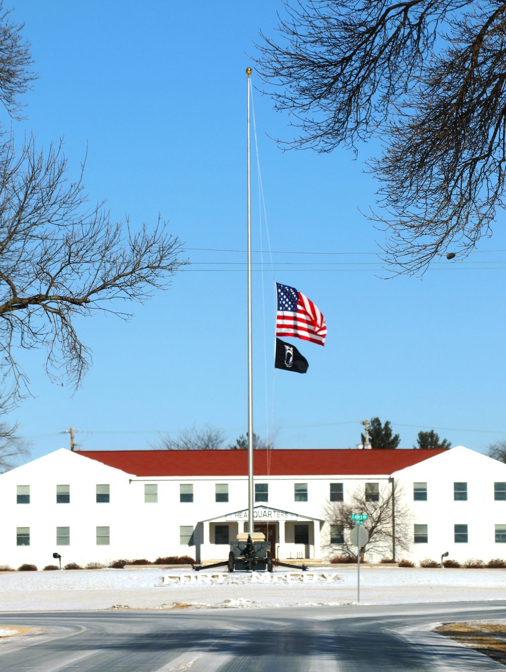 Fort McCoy remembers President Carter with flag at half-staff