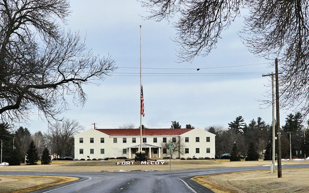 Fort McCoy remembers President Carter with flag at half-staff