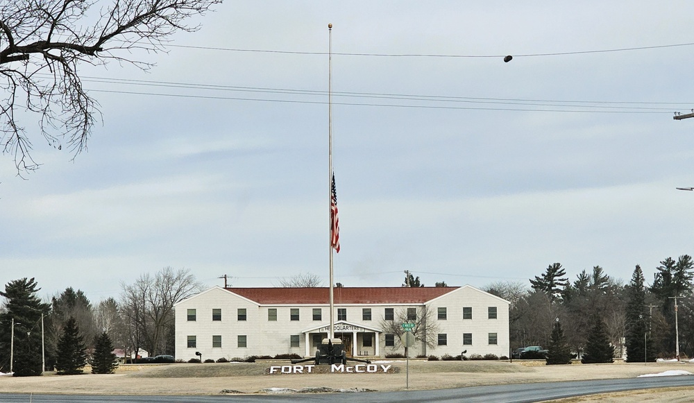 Fort McCoy remembers President Carter with flag at half-staff