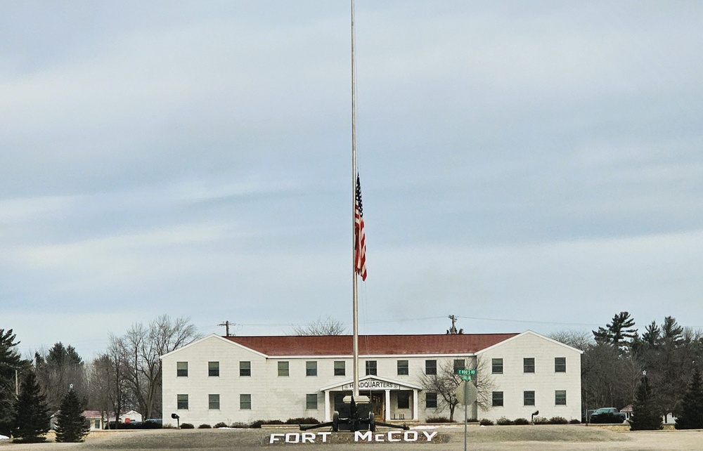 Fort McCoy remembers President Carter with flag at half-staff