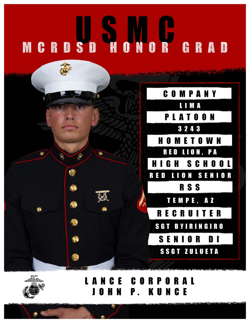 Lima Company Honor Graduate