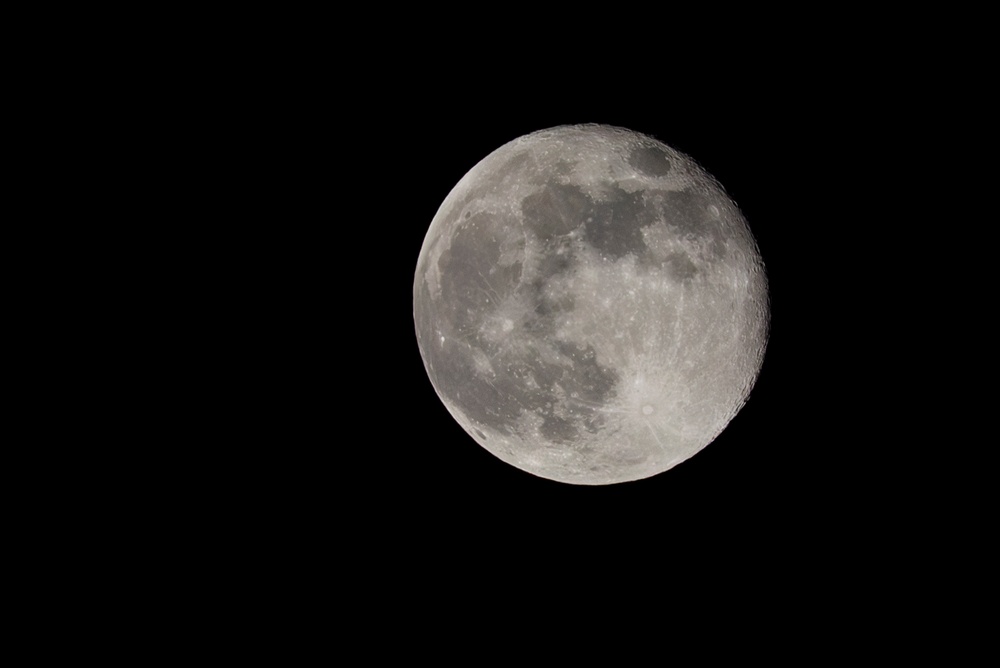 Moon above Kennedy Space Center