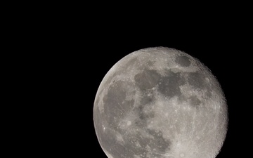 Moon above Kennedy Space Center