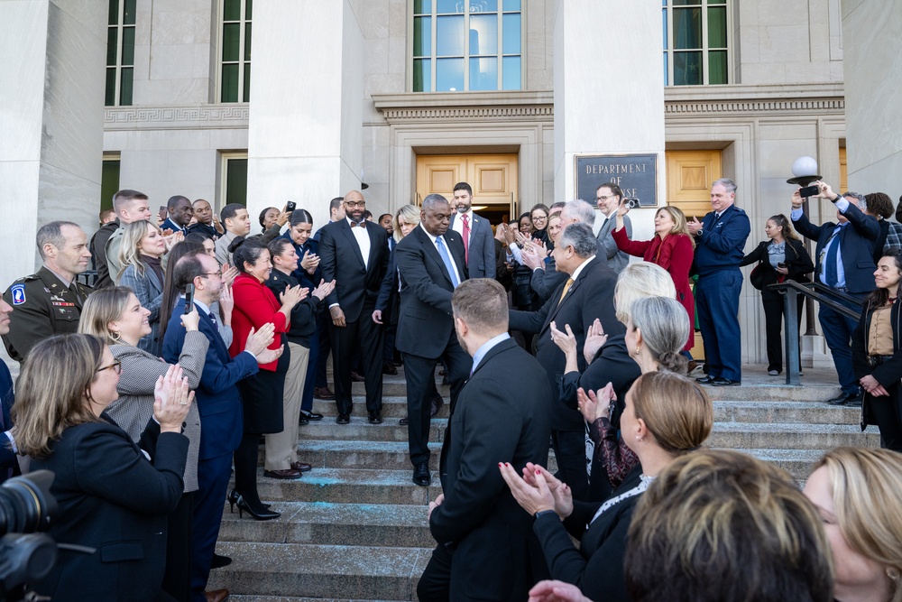 Secretary Austin final Pentagon departure