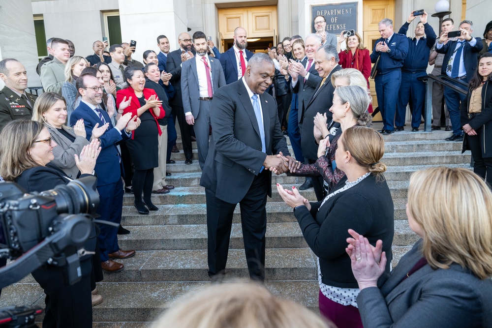 Secretary Austin final Pentagon departure