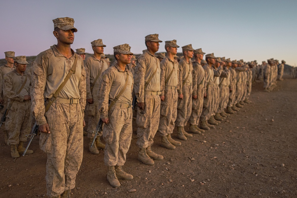 Echo Company Eagle, Globe, and Anchor Ceremony