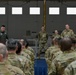 Commander of the 914th ARW speaks after commendation award ceremony