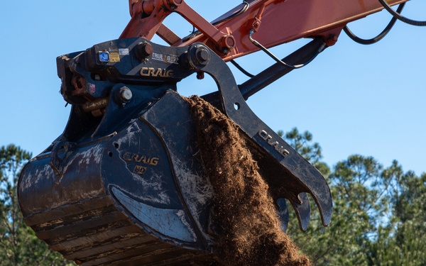 Hurricane Helene Recovery: Temporary Debris Management Site in Mcintosh County, Georgia.