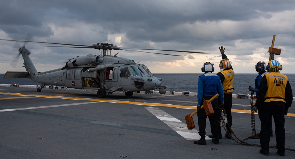 MH-60S Flight Operations aboard USS America (LHA 6)