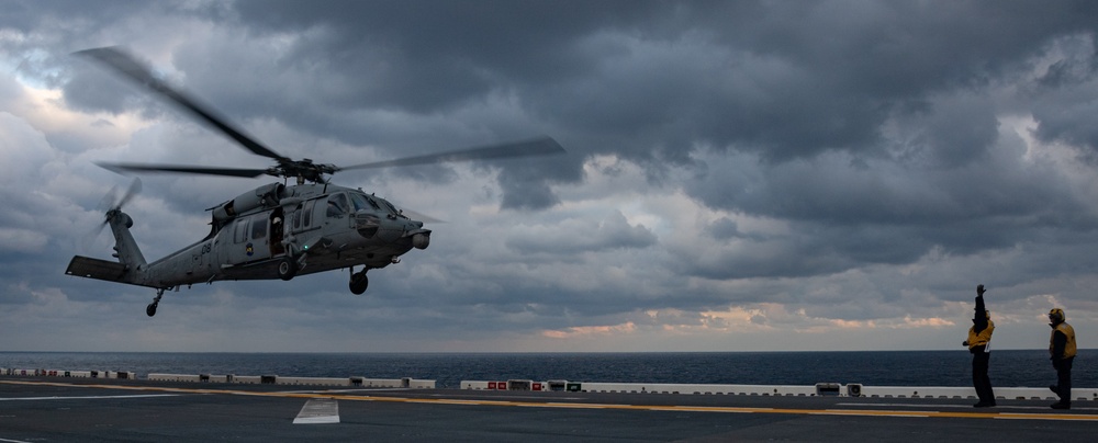 MH-60S Flight Operations aboard USS America (LHA 6)