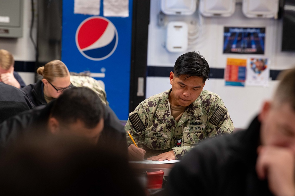 Boxer Sailors participate in the E-7 NWAE