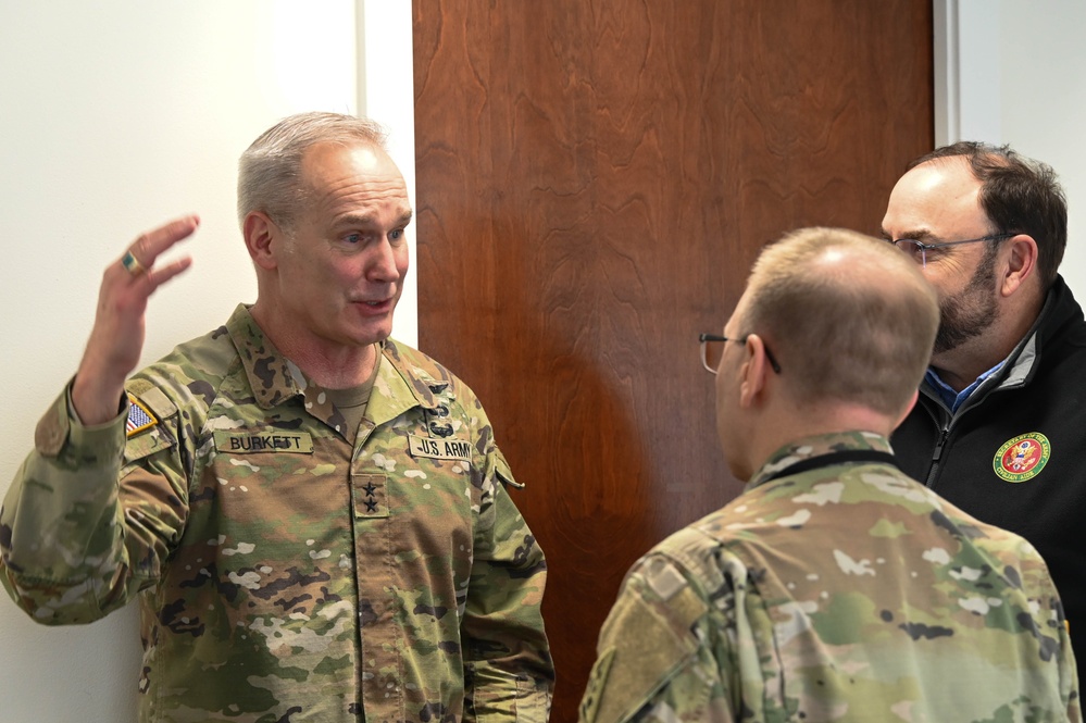 Maj. Gen. Ronald Burkett II Visits National Guard Service Members During Preparation for the 60th Presidential Inauguration