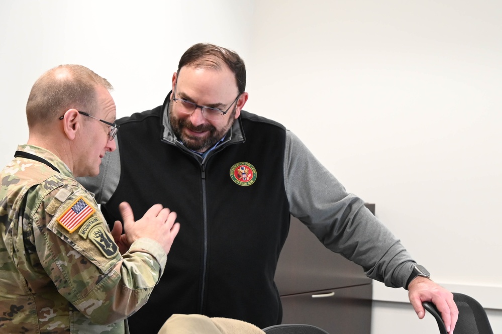 Mr. John Stull, Civilian Aide to the Secretary of the Army Visits Service Members Preparing to Support the 60th Presidential Inauguration