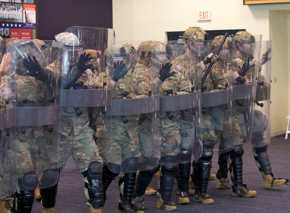 National Guard Airmen Assigned to Joint Task Force-District of Columbia Conduct Civil Disturbance Training Ahead of the 60th Presidential Inauguration