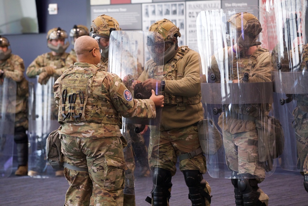 National Guard Airmen Assigned to Joint Task Force-District of Columbia Conduct Civil Disturbance Training Ahead of the 60th Presidential Inauguration