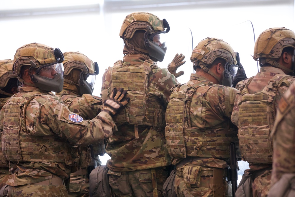 National Guard Airmen Assigned to Joint Task Force-District of Columbia Conduct Civil Disturbance Training Ahead of the 60th Presidential Inauguration