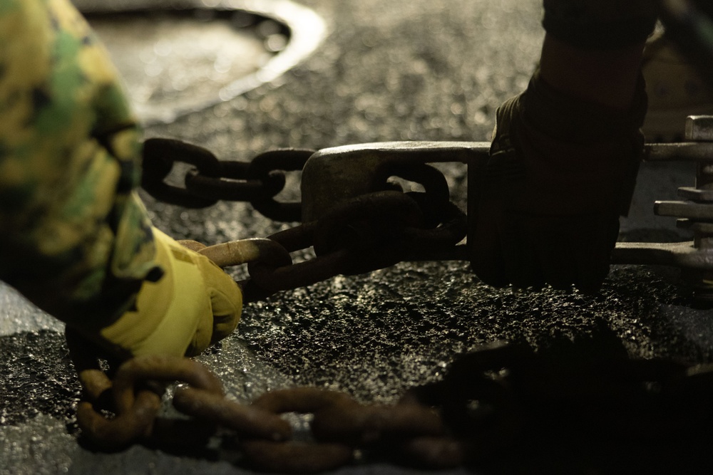 4th Marines ACVs Load Onto Stern Landing Vessel at Naha Military Port