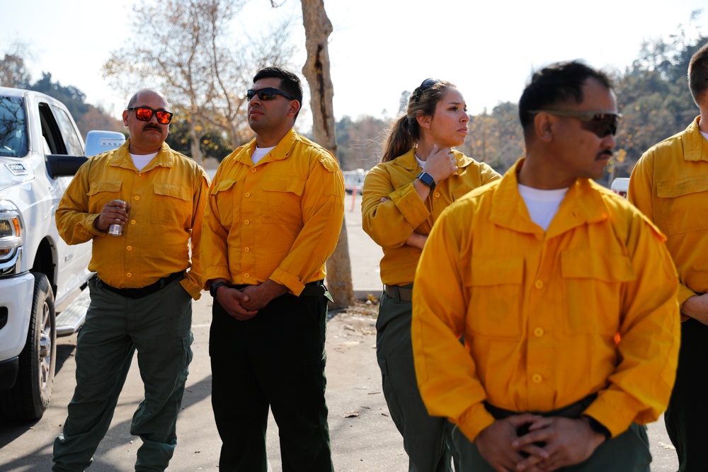 California National Guard Handcrews support LA Wildfires