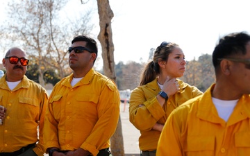 California National Guard Handcrews support LA Wildfires