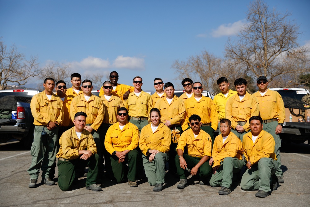 California Army National Guard Handcrews Get Ready To Tackle LA Wildfires