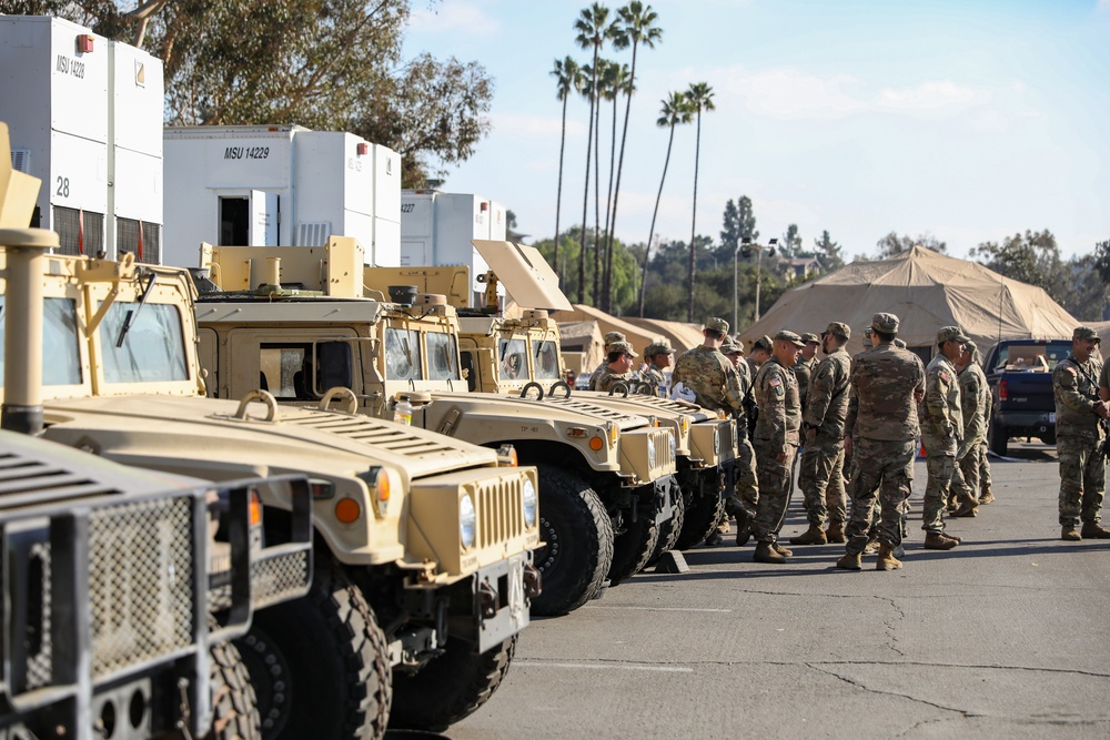 Mobile Barracks Built for Troops Responding to LA Wildfires