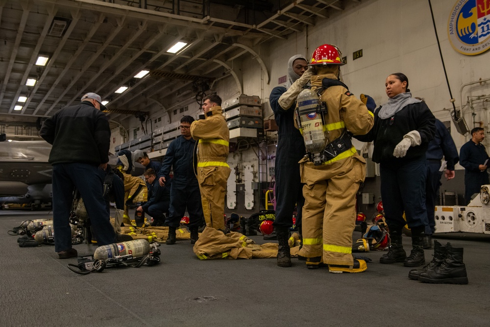 Damage Control Training aboard USS America (LHA 6)