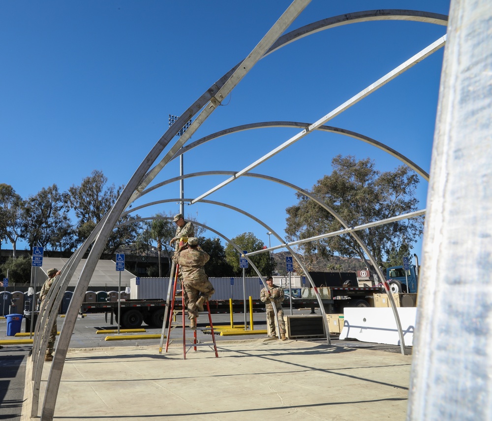 Mobile Barracks Built for Troops Responding to LA Wildfires