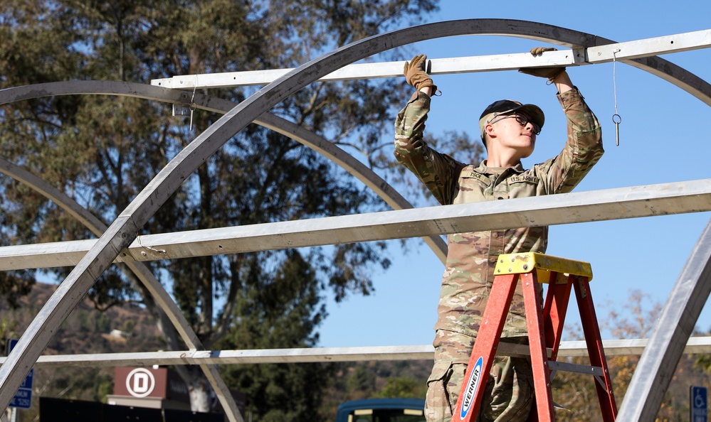 Mobile Barracks Built for Troops Responding to LA Wildfires
