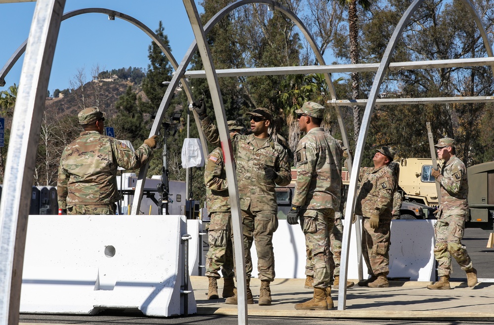 Mobile Barracks Built for Troops Responding to LA Wildfires