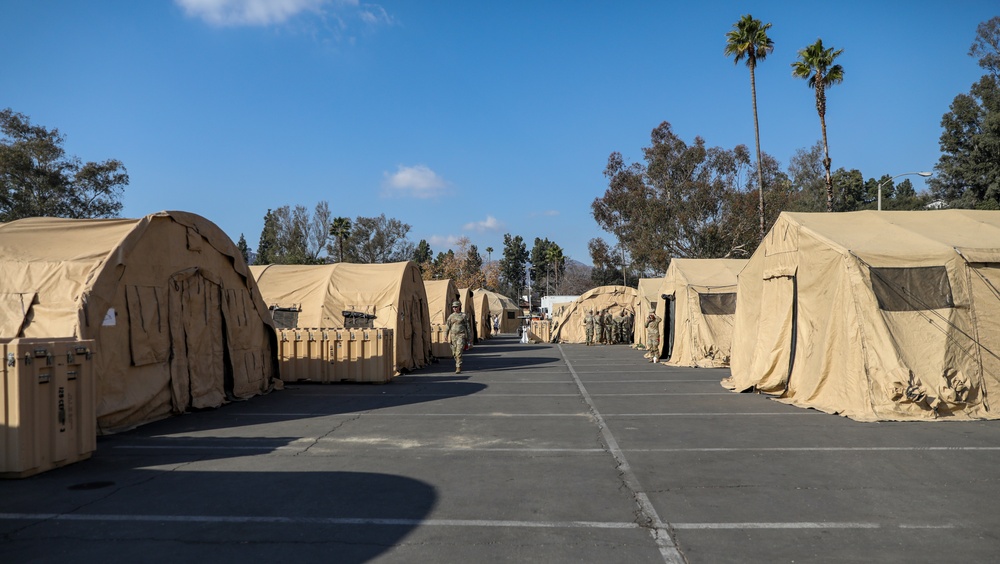 Mobile Barracks Built for Troops Responding to LA Wildfires