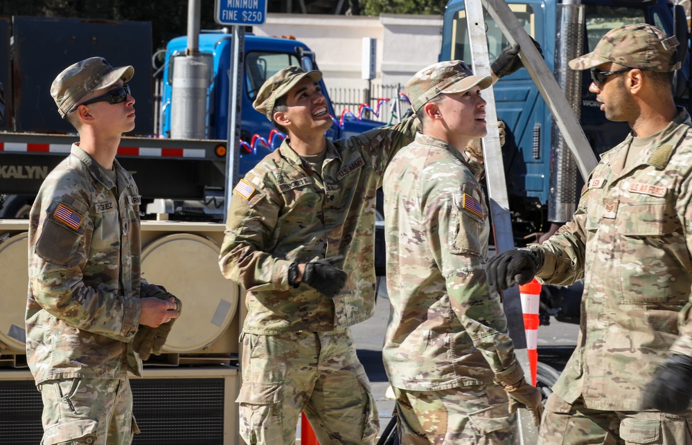 Mobile Barracks Built for Troops Responding to LA Wildfires