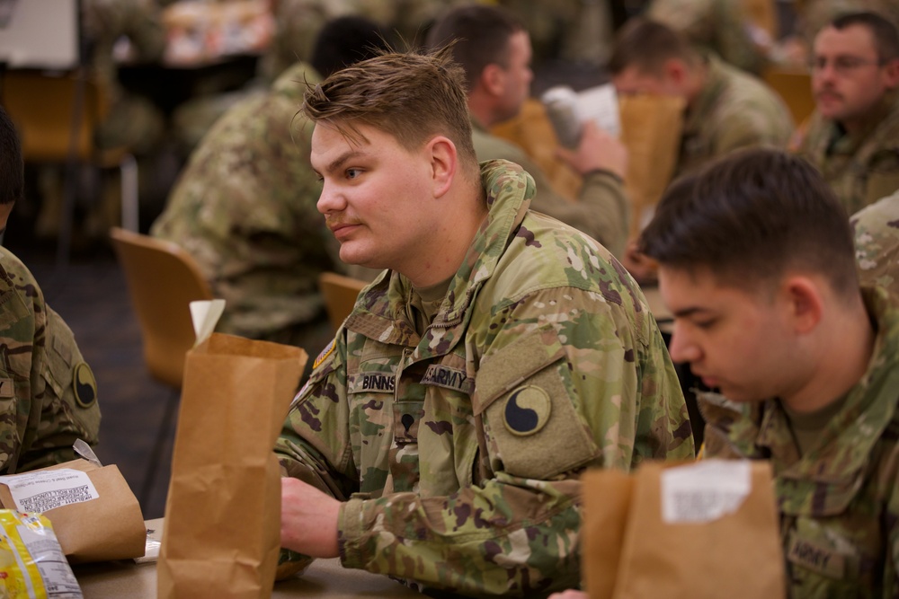 Virginia National Guard Soldiers Eat Lunch While Supporting the Upcoming 60th Presidential Inauguration
