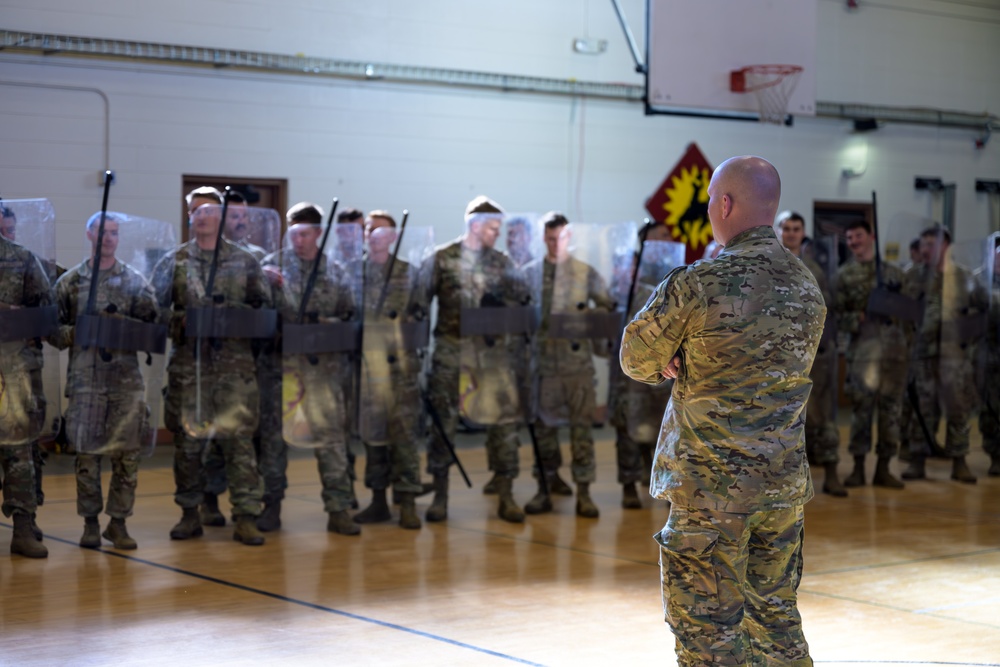 Wyoming National Guardsmen conduct Civil Disturbance Training in preparation for the 60th Presidential Inauguration