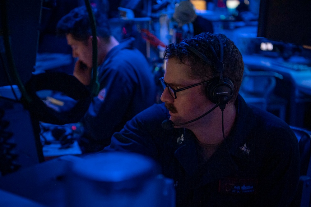 USS Sterett conducts routine operations as part of the Carl Vinson Carrier Strike Group