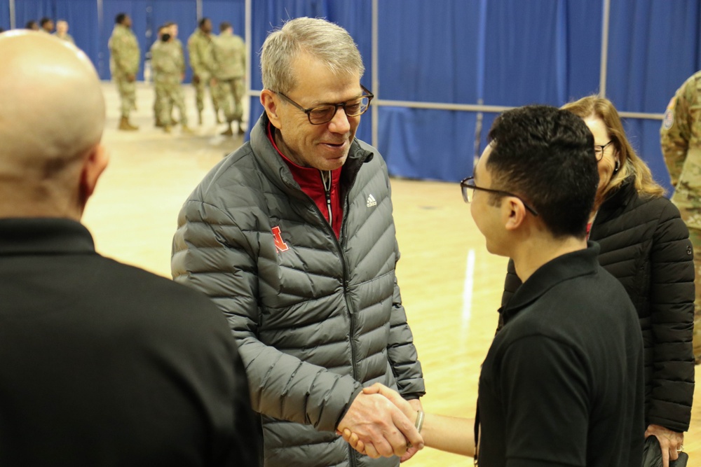 Nebraska Governor Jim Pillen Visits Nebraska National Guardsmen Supporting the Upcoming 60th Presidential Inauguration