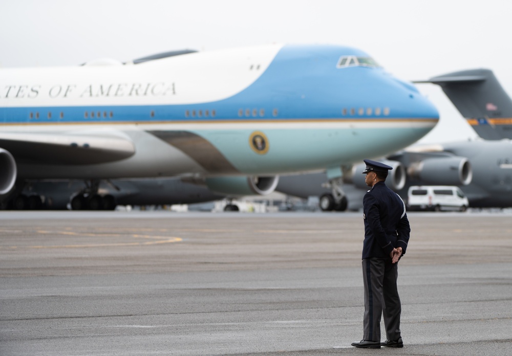 President Joe Biden arrives at Joint Base Charleston