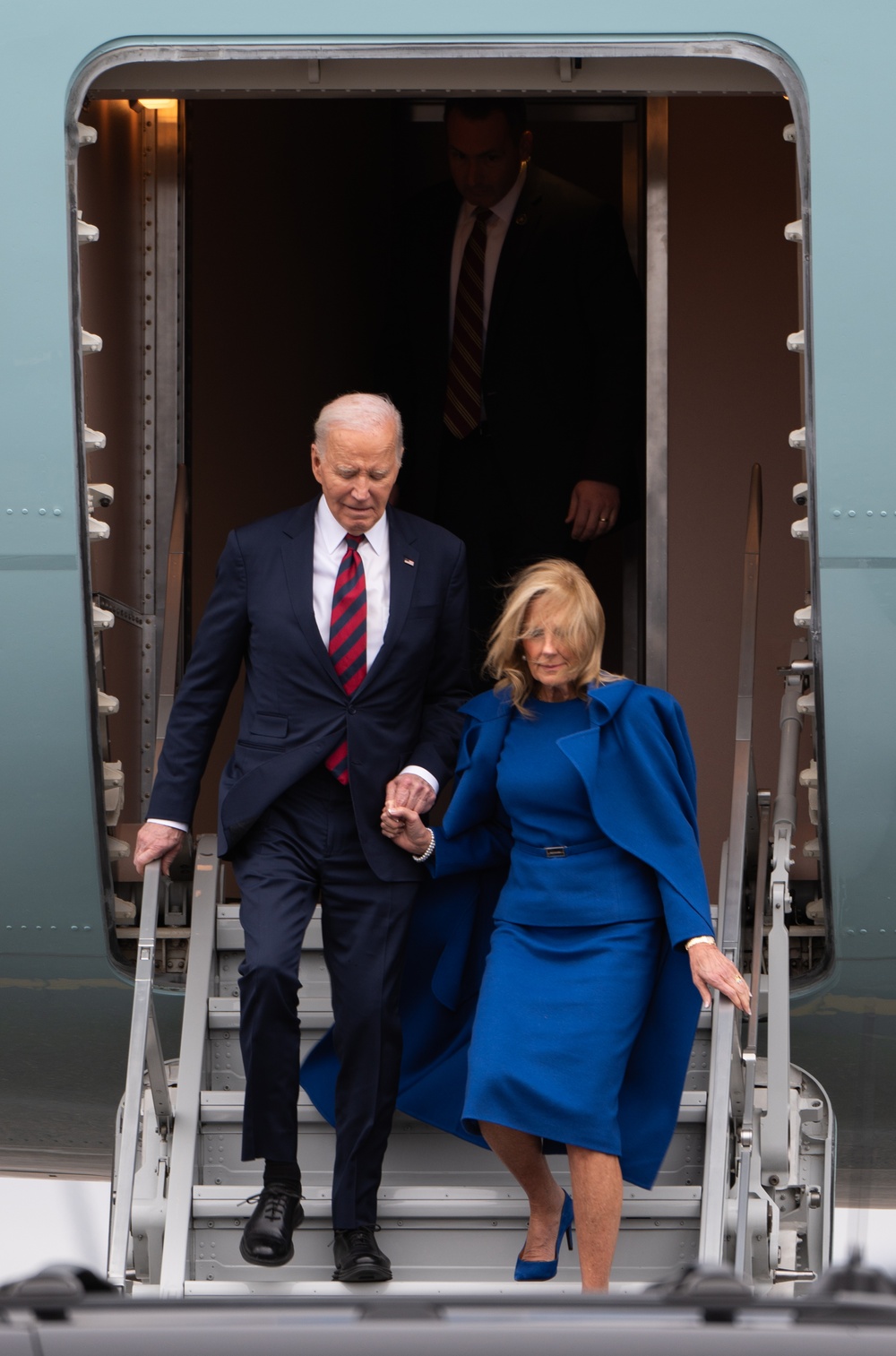 President Joe Biden arrives at Joint Base Charleston