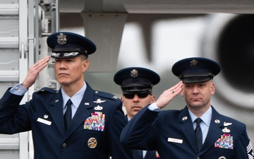 President Joe Biden arrives at Joint Base Charleston