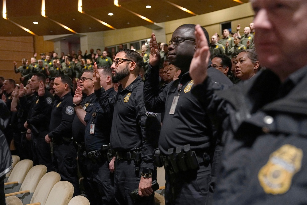 CBP officers and agents sworn-in for 60th Presidential Inuagural Event