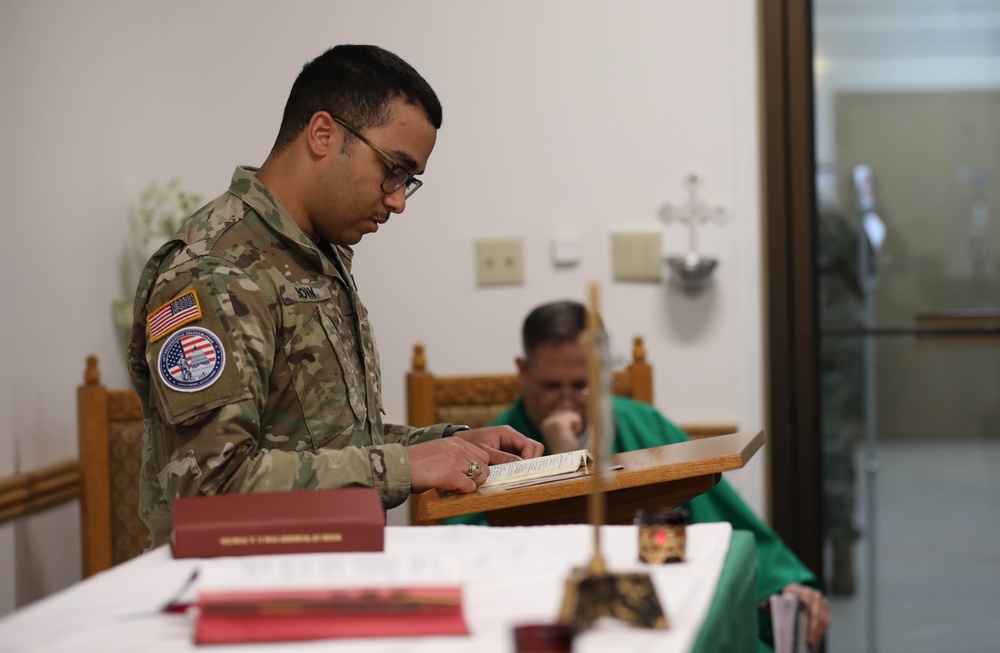Soldier Reads Religious Text