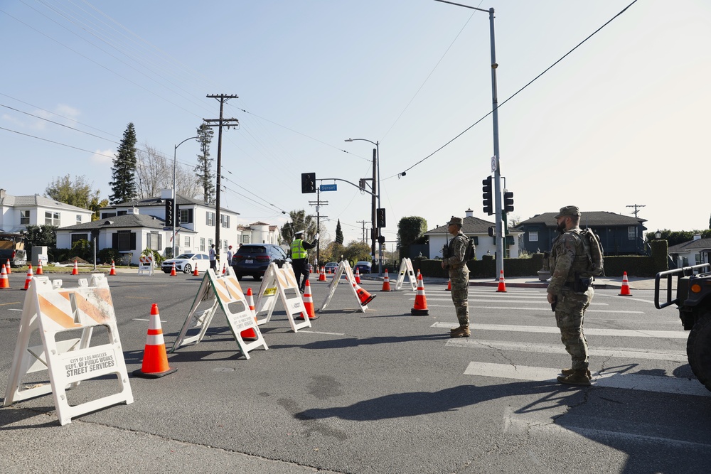 The 870th and 670th MP Company assist local law enforcement at Traffic Control Points