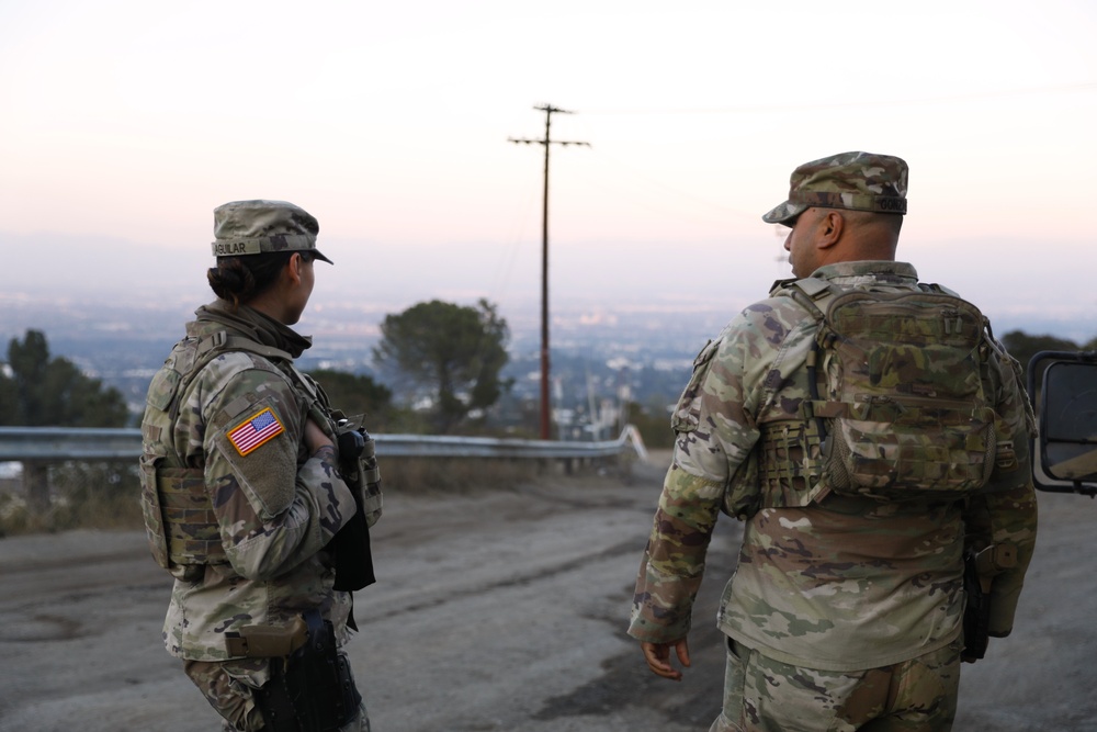 The 870th and 670th Military Police Company assist local law enforcement at Traffic Control Points