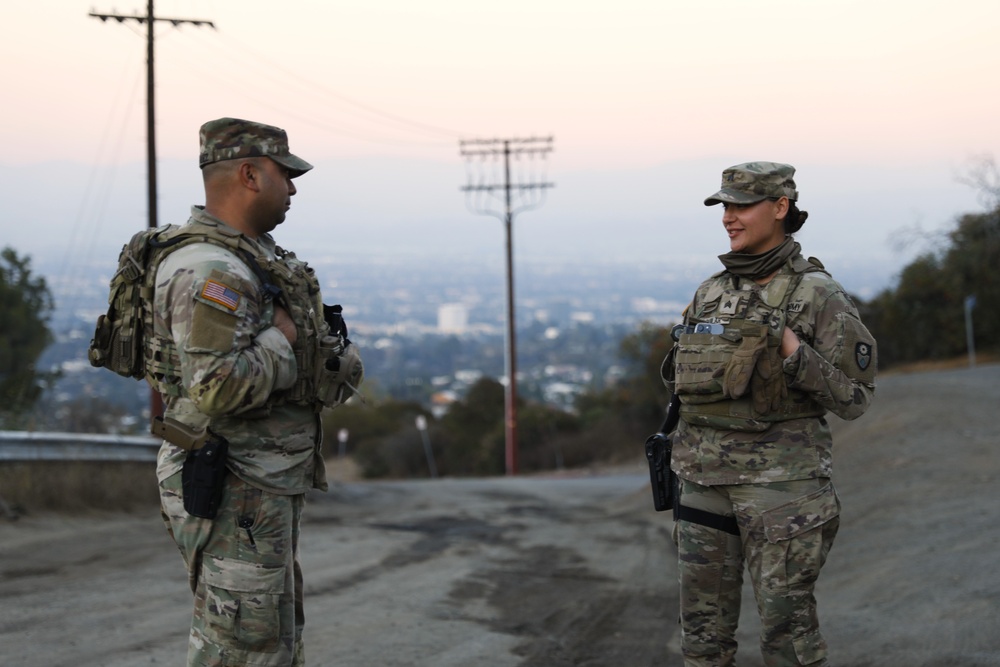 The 870th and 670th Military Police Company assist local law enforcement at Traffic Control Points