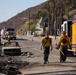 Cal Fire, California Task Force 3 and Ejercito Mexicano Rescate respond to the Palisades wildfire in California.