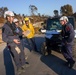 Cal Fire, California Task Force 3 and Ejercito Mexicano Rescate respond to the Palisades wildfire in California.