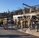 Cal Fire, California Task Force 3 and Ejercito Mexicano Rescate respond to the Palisades wildfire in California.