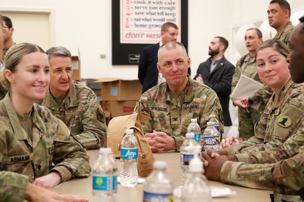 Chief of National Guard Bureau Shares Meal with Service Members Supporting 60th Presidential Inauguration
